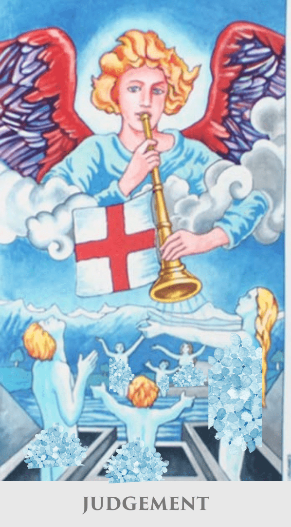 JUDGEMENT-dressed Angels on cards JUDGEMENT